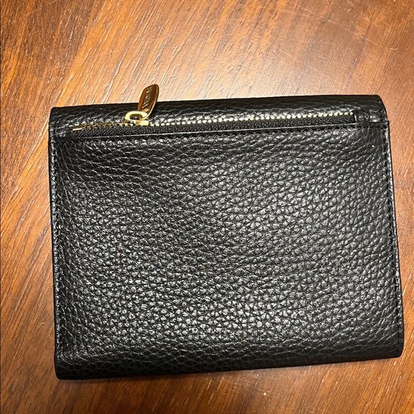 Black grain leather Valentina Italian small wallet, never been used - Picture 2 of 12